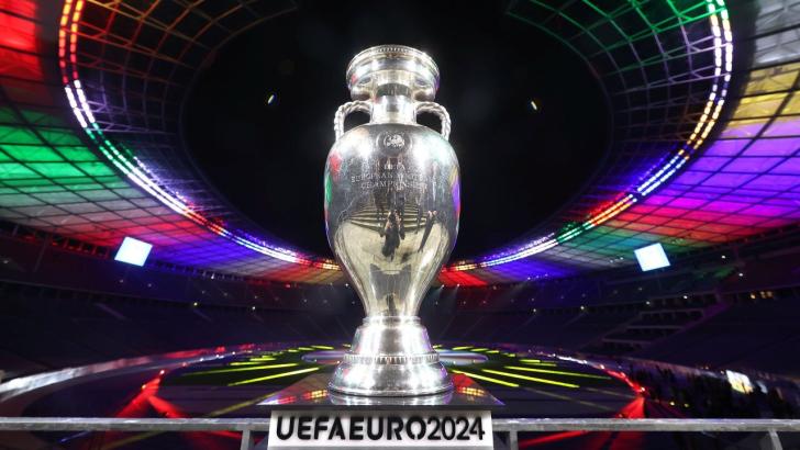 The UEFA European Championship trophy which will be awarded to the Euro 2024 champions